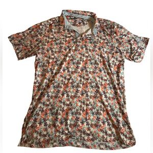 Puma Men's Floral Casual Shirt - Red and Gray